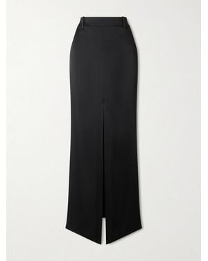 Tom Ford Satin-Crepe Maxi Skirt - Black