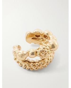 Paola Sighinolfi Plaka 18-Karat-Plated Pewter Ear Cuffs - Metallic