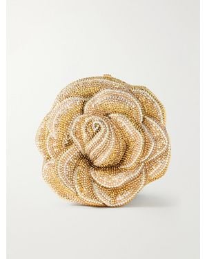 Judith Leiber Golden Rose Crystal-Embellished-Tone Clutch - Natural
