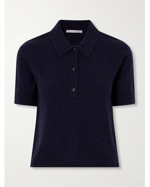 Maria McManus Cashmere And Cotton-Blend Polo Shirt - Blue