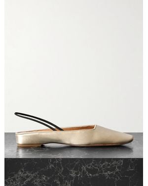Calvin Klein Kate Slingback-Schuhe Aus Satin - Weiß
