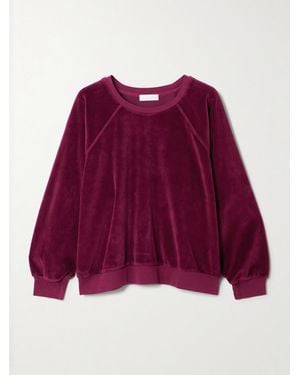 Suzie Kondi Samos Sweatshirt Aus Velours Aus Einer Baumwollmischung - Lila