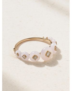 Fernando Jorge Surrounding 18-Karat Rose, Opal And Diamond Ring - Natural
