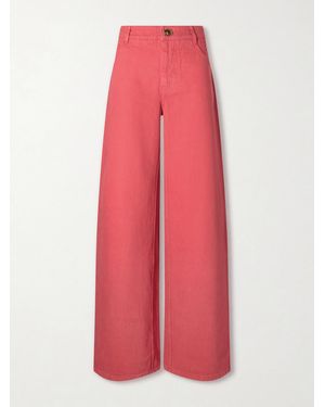 Christopher Esber High-Rise Wide-Leg Jeans - Pink
