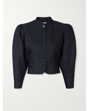 D'Estree Amoako Denim Peplum Jacket - Blue