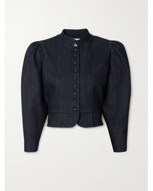 D'Estree Amoako Denim Peplum Jacket - Blue