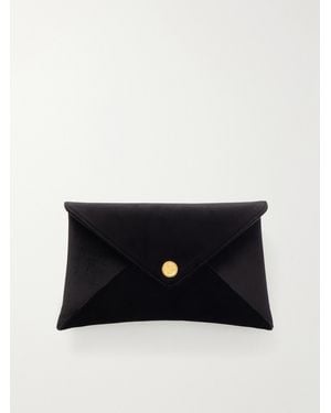 Altuzarra Envelope Velvet Clutch - Black