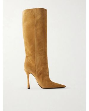 Gucci Suede Knee Boots - White