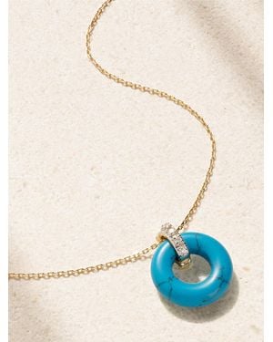 Mateo Donut 14-Karat And, And Diamond Necklace - Blue