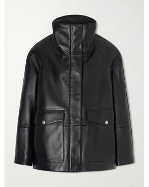 Altuzarra Aragon Paneled Leather Jacket - Black