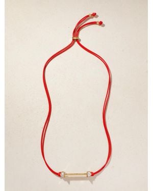 Rainbow K Versus Cordon 14-Karat, Diamond And Cord Necklace - Metallic