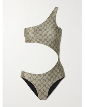 Gucci Gg Jersey One-Piece Swimsuit - Gray