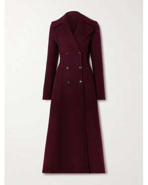 Alaïa Double-Breasted Wool Coat - Purple
