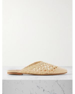 Emme Parsons Woven Raffia Mules - Natural