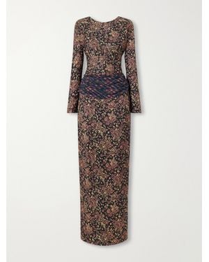 Dries Van Noten Floral-Print Crepe Midi Dress - Multicolor