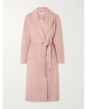 Veronica Beard Della Double-Breasted Woven Coat - Pink