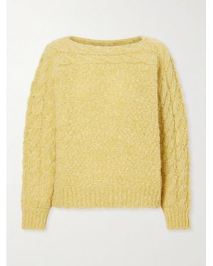 Isabel Marant Ponara Wool-Blend Bouclé Jumper - Yellow