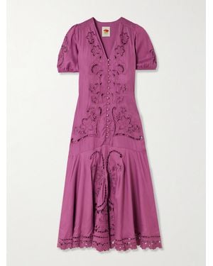 FARM Rio Richilieu Sateen Maxi Dress - Purple