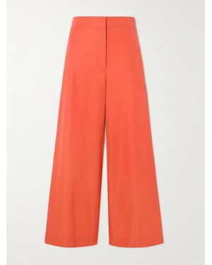 JOSEPH Thurlow Hose Mit Weitem Bein Aus Einer Seiden-Baumwollmischung - Rot