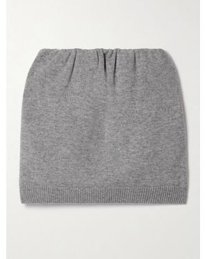 Sa Su Phi Ruched Cashmere Mini Skirt - Grey