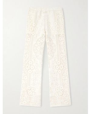 Sea Pantalon Évasé En Dentelle Arianna - Neutre