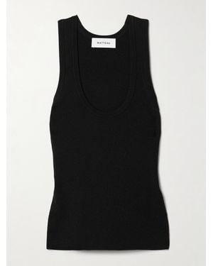 Matteau Tanktop Aus Rippstrick - Schwarz