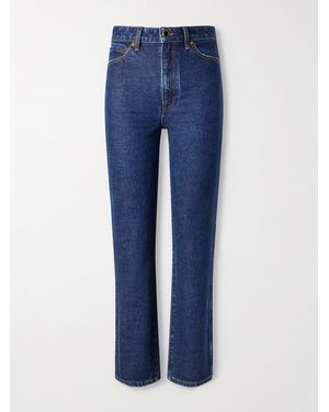KHAITE Abigail High-Rise Straight-Leg Jeans - Blue