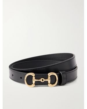 Gucci Zelia Horsebit-Detailed Leather Belt - Black