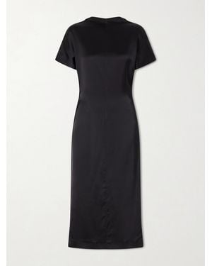 TOVE Satin Midi Dress - Black