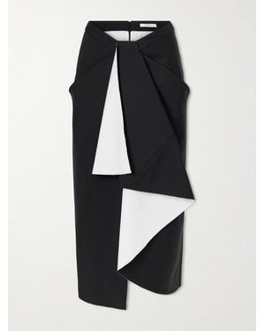 Givenchy Wool And Mohair-Blend Maxi Wrap Skirt - Black