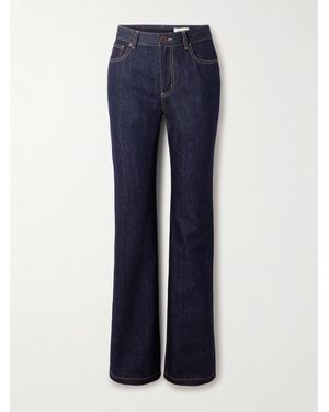 McQueen Hoch Sitzende Jeans Mit Geradem Bein - Blau