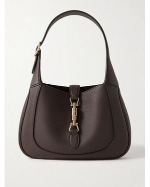 Gucci Jackie 1961 Kleine Schultertasche Aus Strukturiertem Leder - Schwarz