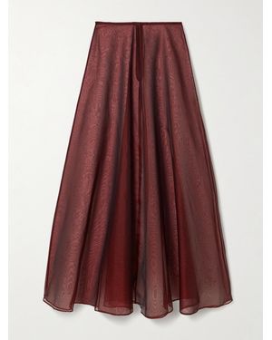 Esse Studios Aire Silk-Organza Maxi Skirt - Purple