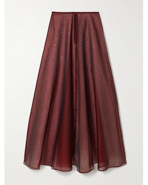Esse Studios Aire Silk-Organza Maxi Skirt - Purple