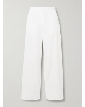 TOTEME Organic Cotton-Poplin Trousers - White