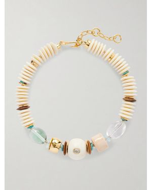 Lizzie Fortunato Coquina-Plated-Stone Necklace - Metallic
