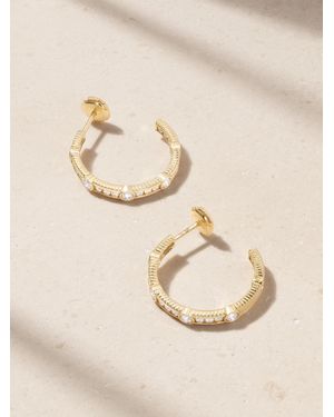 Viltier Rayon 18-Karat Diamond Hoop Earrings - Natural