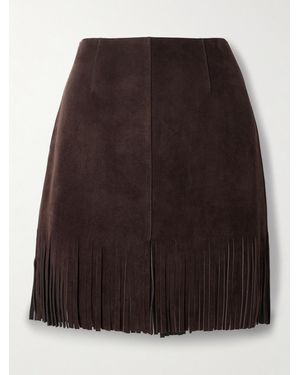 Etro Fringed Suede Mini Skirt - Brown