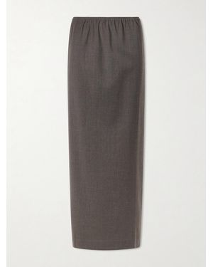St. Agni Wool-Blend Maxi Skirt - Gray