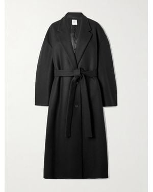 Calvin Klein Manteau En Laine Et Cachemire Mélangés À Ceinture Beatrice - Noir
