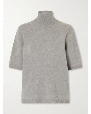 Alaïa Cashmere-Blend Turtleneck Jumper - Grey