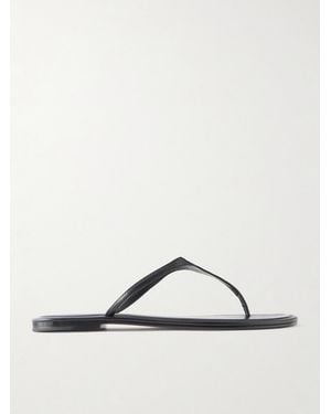 Polo Ralph Lauren Logo-Printed Leather Sandals - Black
