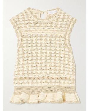 Zimmermann Wanderlust Crocheted Top - Natural