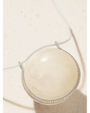 Marisa Klass 18-Karat, Diamond And Moonstone Necklace - Natural