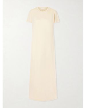 Anine Bing Wynne Tencel Lyocell-Blend Jersey Maxi Dress - White
