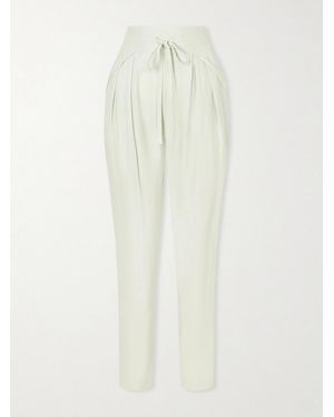 Sharon Wauchob The Vardar Silk-Blend Straight-Leg Pants - White