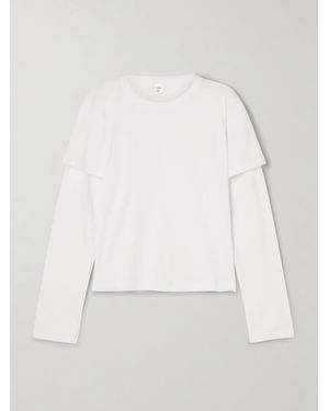Leset Margo Layered Cotton-Jersey T-Shirt - White