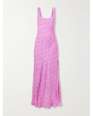 Alix Of Bohemia Adele Printed Silk Midi Dress - Pink