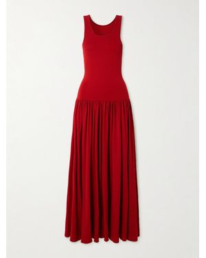 Loulou de Saison Jada Gathered Knitted Maxi Dress