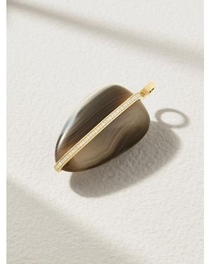BY PARIAH Pebble Anhänger Aus Achat Mit Details Aus Recyceltem 14 Karat Und Diamanten - Natur